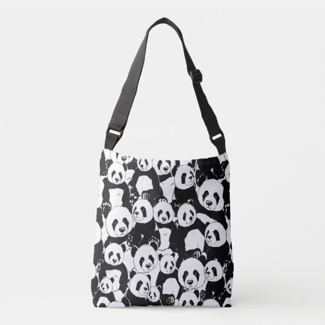 Panda Tragetaschen Mit Langen Trägern (Vorderseite)