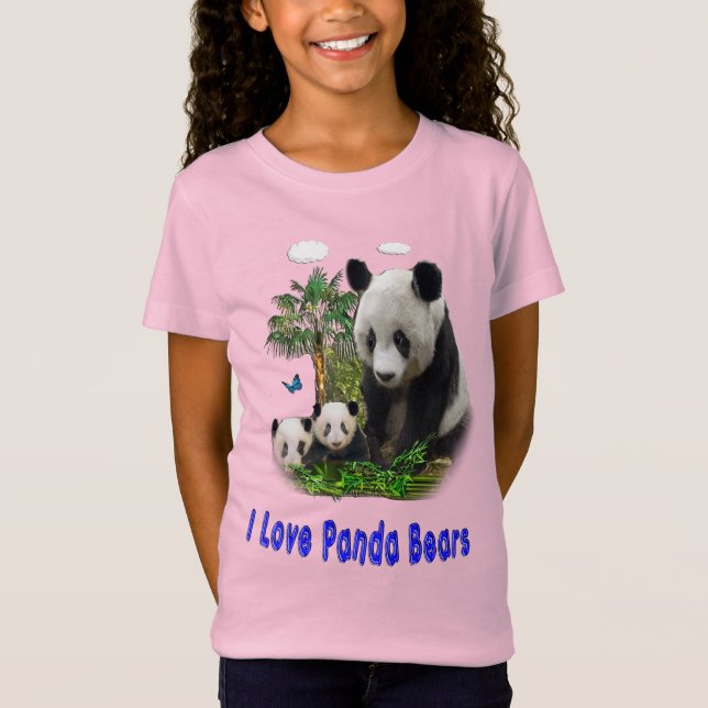Panda trägt T - Shirt (Vorderseite)