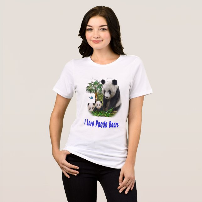 Panda trägt T - Shirt (Vorderseite voll)