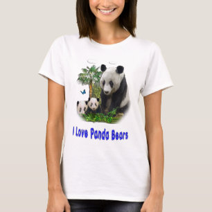 Panda trägt T - Shirt