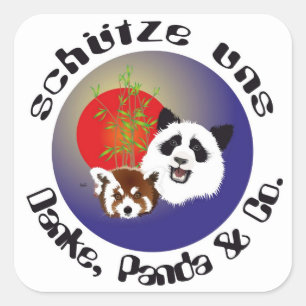 Panda Treffen Aufkleber