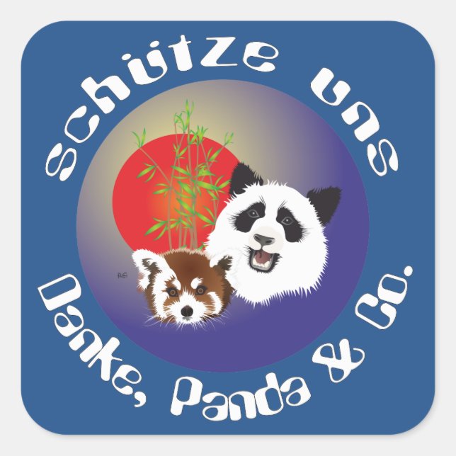 Panda Treffen Aufkleber (Vorderseite)