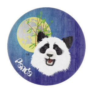 Panda Treffen Glasbrett Schneidebrett