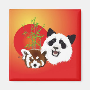 Panda Treffen Magnet