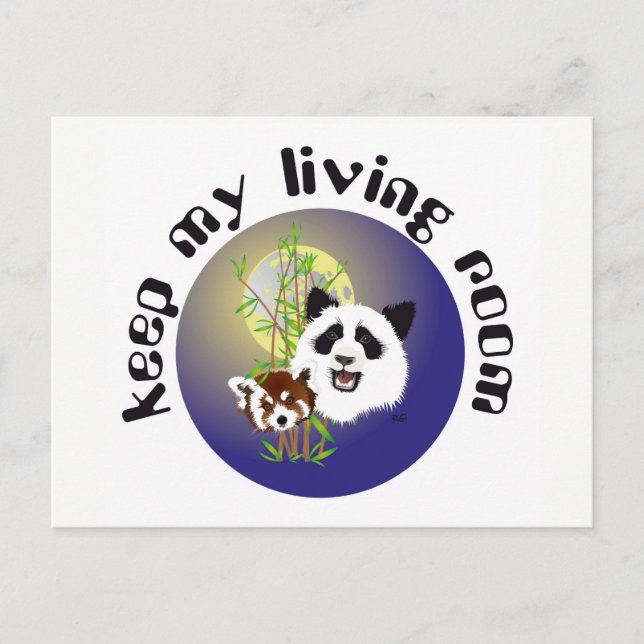 Panda Treffen Postkarte (Vorderseite)