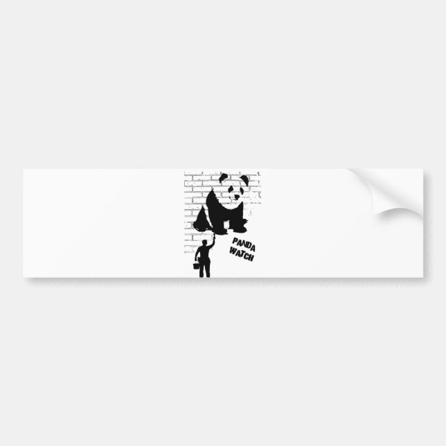 Panda-Uhr Autoaufkleber (Vorne)