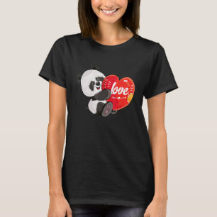 Panda Umarmen Herz Liebe Süßer Bär Panda Liebhaber T-Shirt