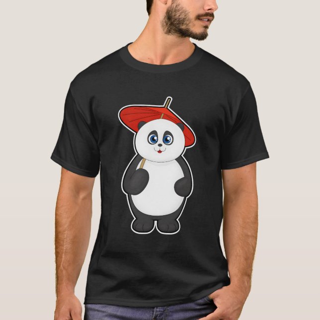 Panda Umbrella T-Shirt (Vorderseite)