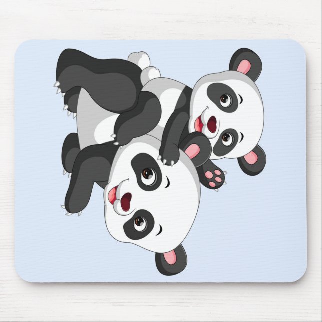 Panda und Baby | Geschenk für Kinder Mousepad (Vorne)