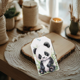 Panda und Bamboo Geschenkanhänger