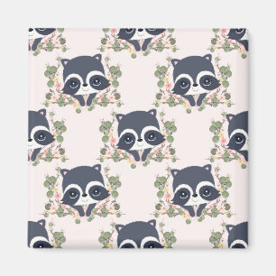 Panda und Blume Tattoo Magnet