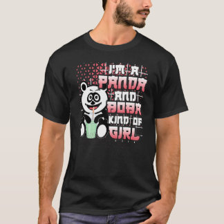 Panda und Boba Tea, eine Art Girl-Bubble-Tee T-Shirt