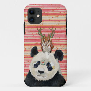 PANDA- UND FLORAL ANTLER-EIGENSCHAFTEN Case-Mate iPhone HÜLLE