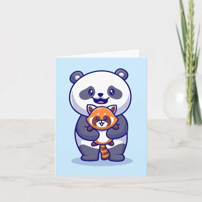 Panda und Fox Karte (Vorderseite)