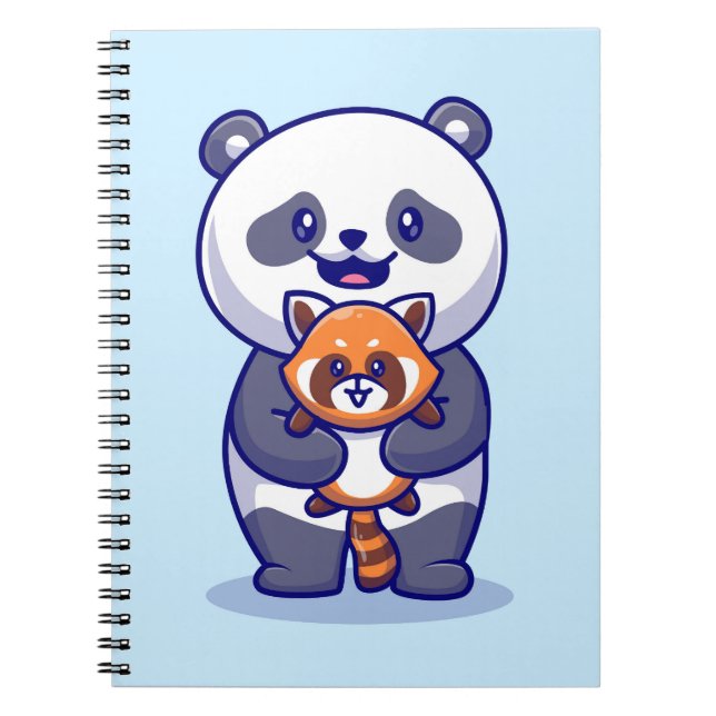 Panda und Fox Notizblock (Vorderseite)