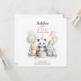 Panda und Freunde Geburtstag & Party Einladung