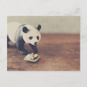 Panda und Sushi Postcard Postkarte