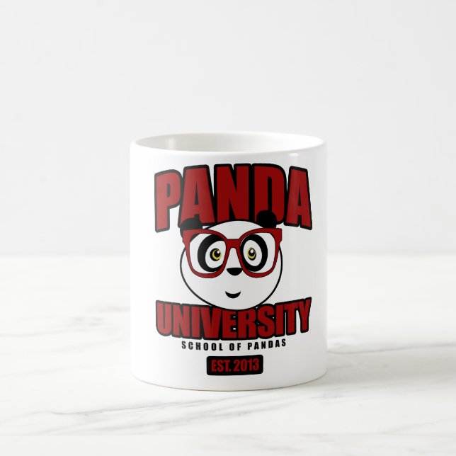 Panda-Universität - Rot Kaffeetasse (Mittel)