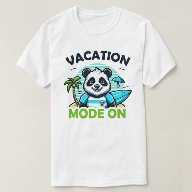 Panda Vacation Mode on T-Shirt (Design vorne)