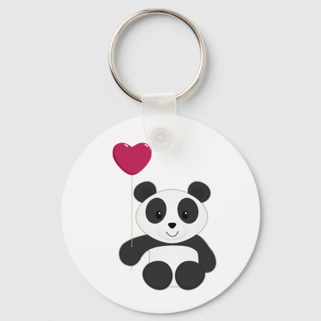 Panda Valentine Schlüsselanhänger (Vorderseite)