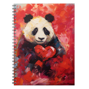Panda Valentinstag Notizblock
