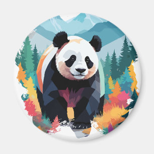 Panda Vector Art Animal Majestic Nature Wildife Magnet