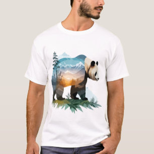 Panda Vector Art Animal Majestic Nature Wildife T-Shirt