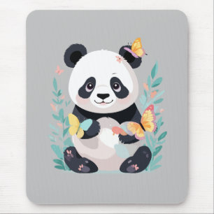 Panda Vector Malerei Adorable Fun Animal Playing Mousepad