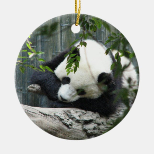 Panda-Verzierung Keramikornament (Vorne)
