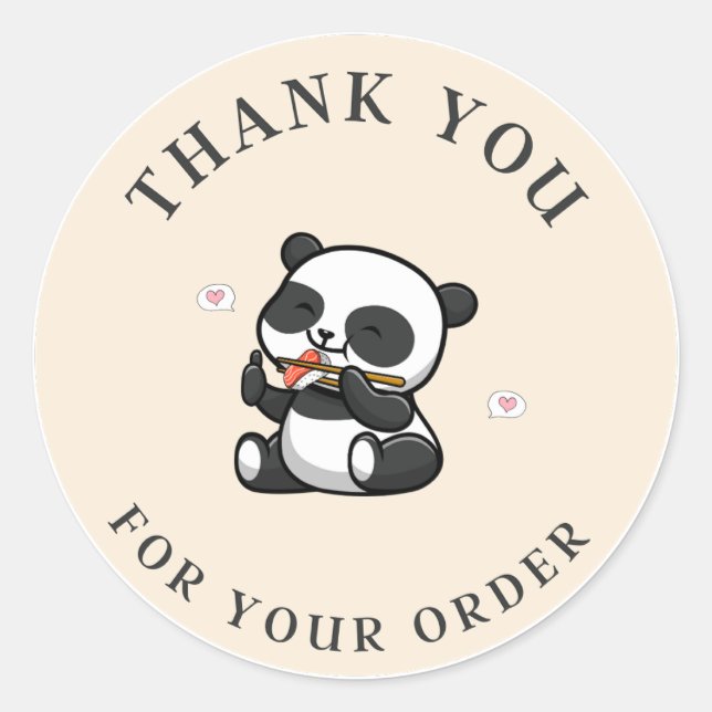 Panda Vielen Dank, Sticker (Vorderseite)