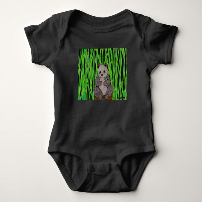 Panda (vivid) - Baby Bodysuit Strampler (Vorderseite)