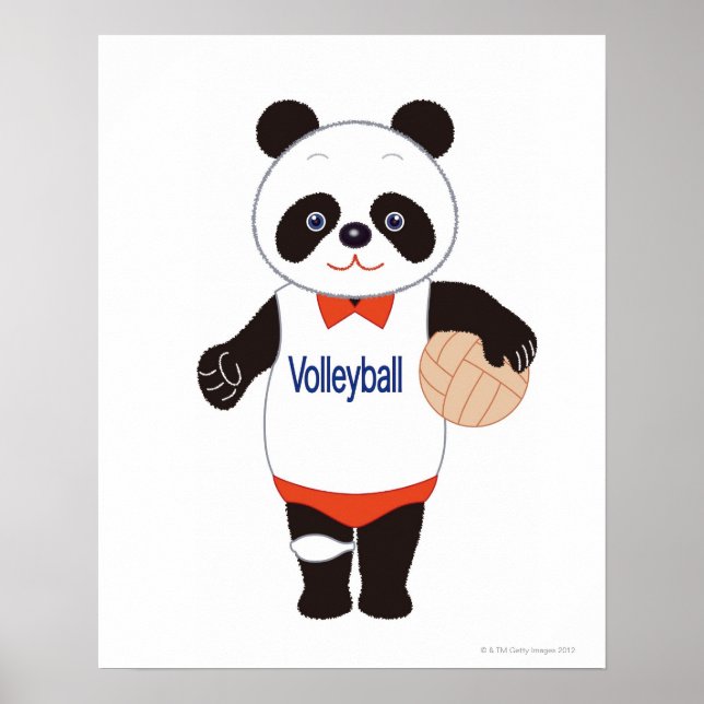 Panda Volleyball-Spieler Poster (Vorne)