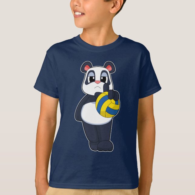 Panda Volleyball-Spieler Volleyball T-Shirt (Vorderseite)