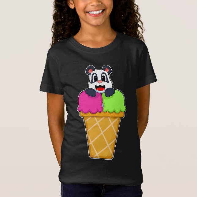 Panda Waffeleis T-Shirt (Vorderseite)