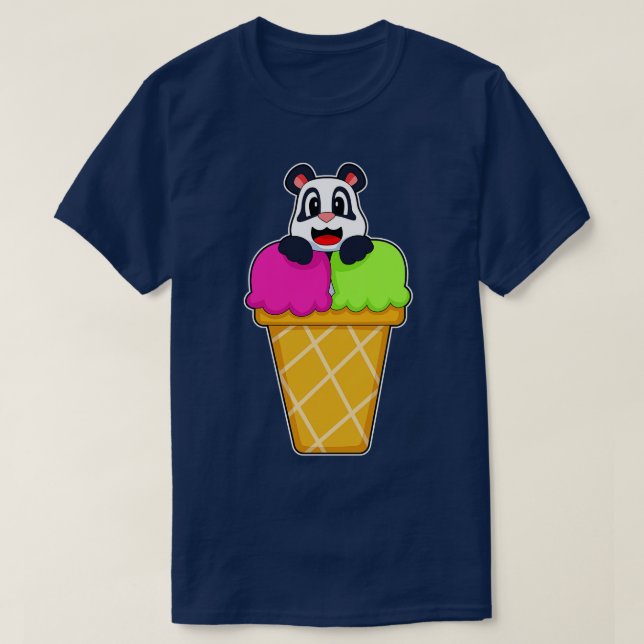 Panda Waffeleis T-Shirt (Design vorne)