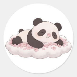 panda,warm,healing,slow-paced,inner peace #019 runder aufkleber