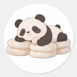 Panda,warm,heilend,langsam,innerer Frieden #018 Runder Aufkleber