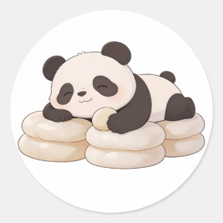 Panda,warm,heilend,langsam,innerer Frieden #018 Runder Aufkleber
