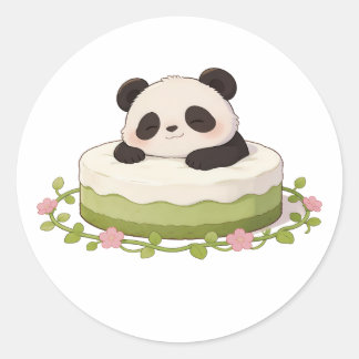 Panda,warm,heilend,langsam,innerer Frieden #04 Runder Aufkleber