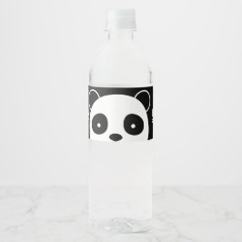 Panda Water Flasche Labels, Schwarz-Weiß-Label