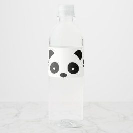 Panda Water Flasche Labels, Schwarz-Weiß-Label