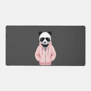 Panda Wearing Hoodie Funny Coole Tierart Schreibtischunterlage