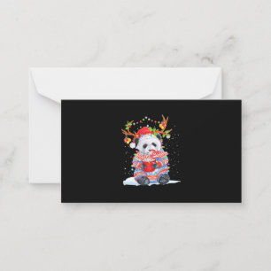 Panda Weihnachten Mitteilungskarte