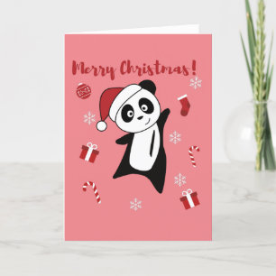 Panda Weihnachten Schnee Winter Tiere Pandas Feier
