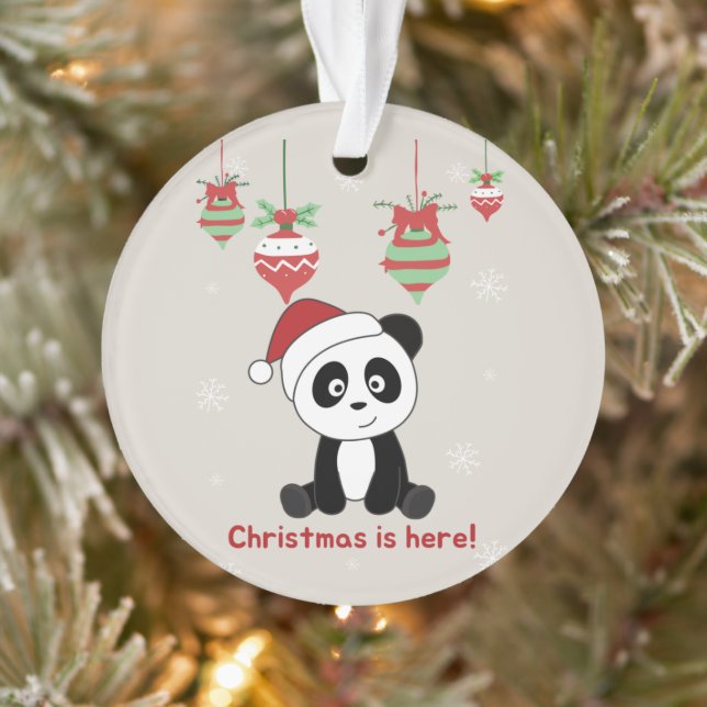 Panda Weihnachten Winter Tiere Pandas Ornamente (Baum)