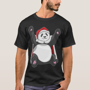 Panda Weihnachts-Weihnachtsmannmütze T-Shirt