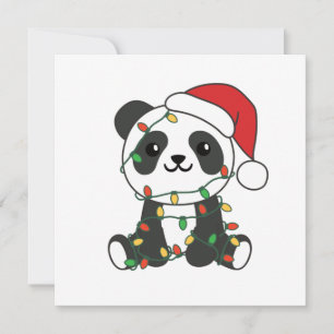 Panda Weihnachts Winter Animals Pandas Einladung