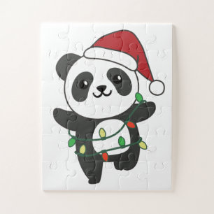 Panda Weihnachts Winter Animals Pandas Jigsaw Puzz