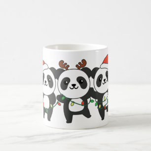 Panda Weihnachtslebewesen Niedlich Pandas Coff Kaffeetasse