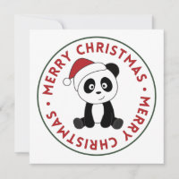 Panda Weihnachtsschnee Wintertiere Pandas Einladun